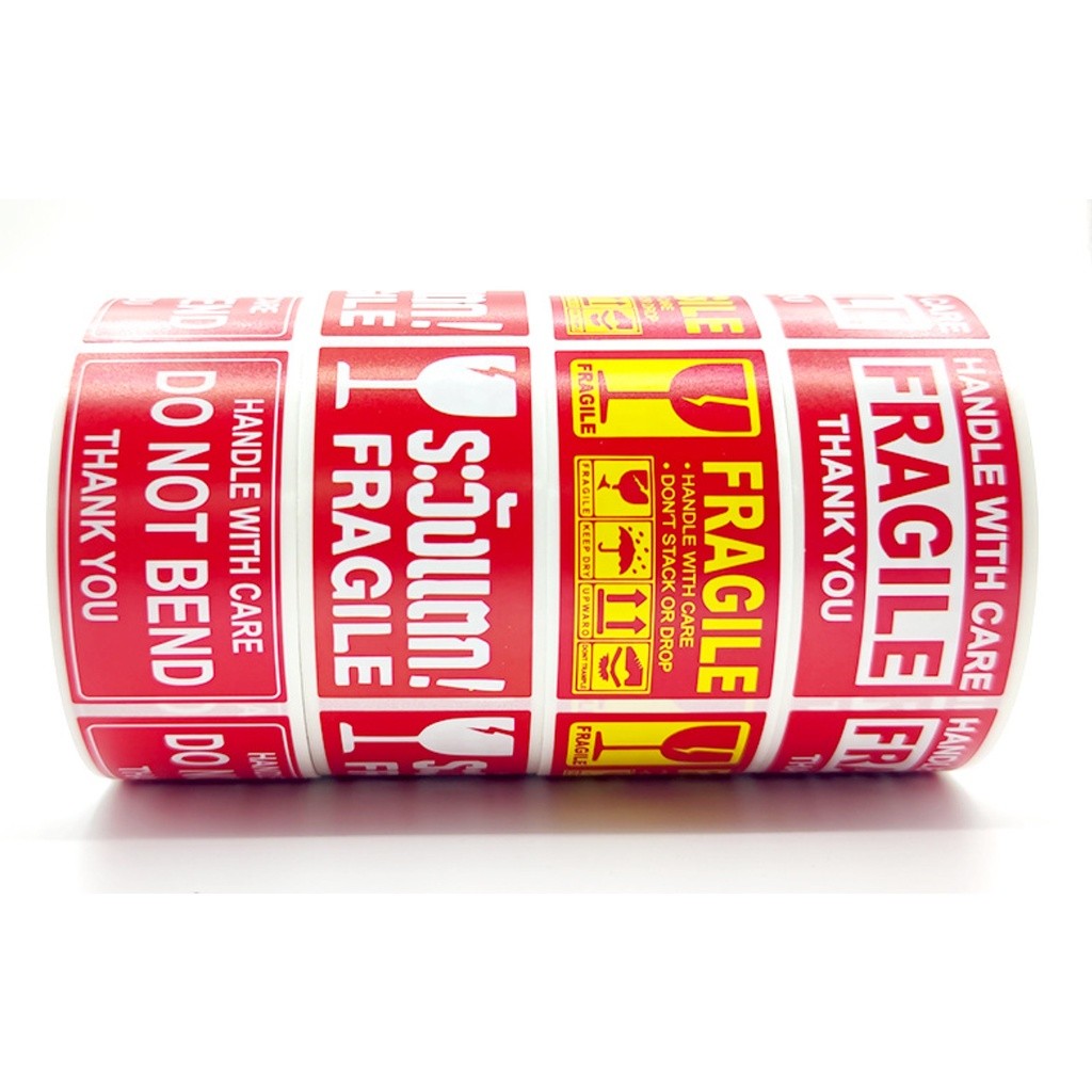 250pcs/Roll Fragile Warning Label Stickers Please Handle with Care for Goods Shipping Express Label 警示标签贴(2437L) - Image 2