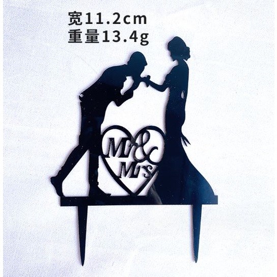 Wedding Acrylic Cake Topper Mr Mrs Wedding Decorations Acrylic Gold Cake Toppers Marriage Party Supplies (414L) - Image 13