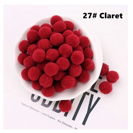 25mm (12pcs/pack) DIY Fluffy Soft Pompom Plush Pom Poms Ball Macaron Pompones Handmade Sewing Craft Kids Toy (2135L) - Image 11