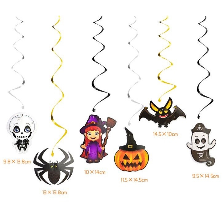 6Pcs Ceiling Hanging Swirl Decoration Halloween Party Decoration Horror House Festival Party Supplies(1481L) - Image 6