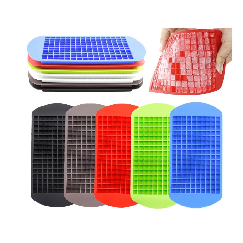 160 Grid Mini Square Ice Maker Mold Ice Cube Silicone Mold Silicone Ice Cube Maker Foldable Ice Cube Tray Kitchen(2748L) - Image 3