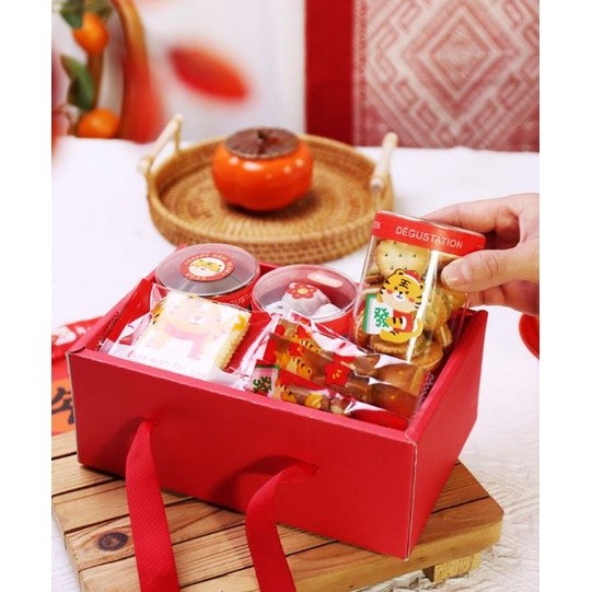 1pcs Red Transparent Box Birthday Wedding Party New Year Gift Handmade Cookies Candy Packaging Decoration (2677L) - Image 5