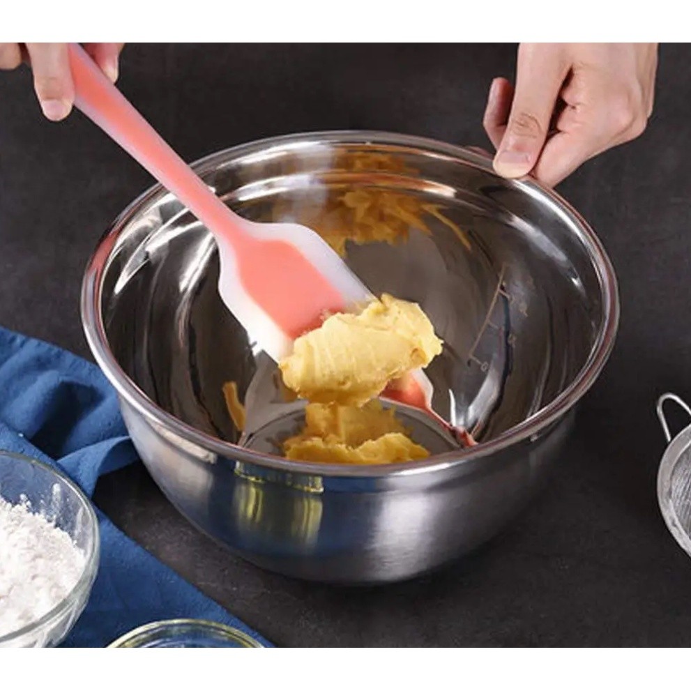 Stainless Steel Salad Bowl Thick Silicone Bottom Non-slip Mixing Bowl DIY Baking Tools不锈钢硅胶底防飞溅打蛋盆 (2306L) - Image 8