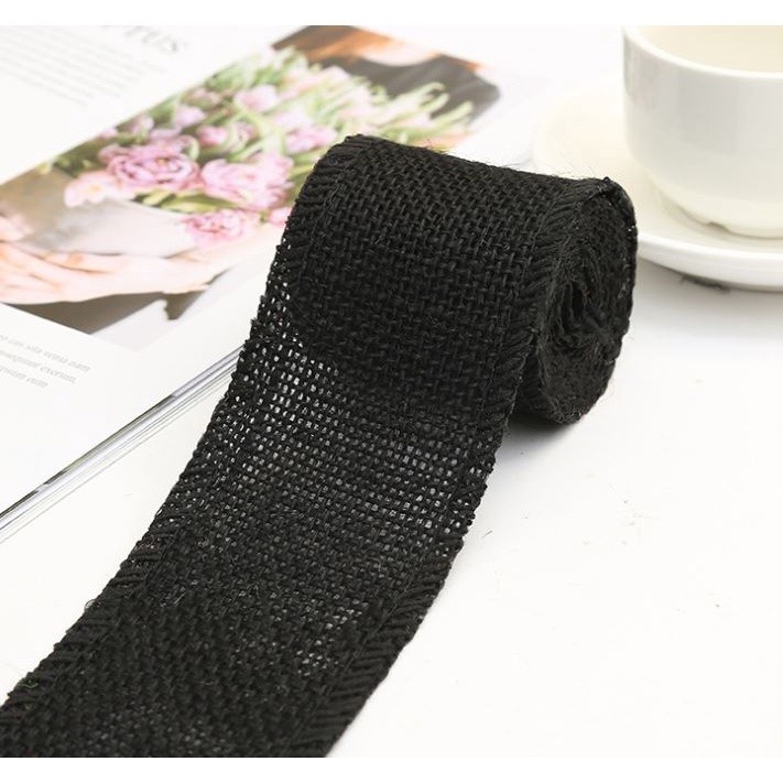 2yar/lot 6cm Wide Jute Cloth Roll Colorful DIY Handmade Wedding Party Supplies Crafts Linen Volume Burlap Ribbon (2489L) - Image 7