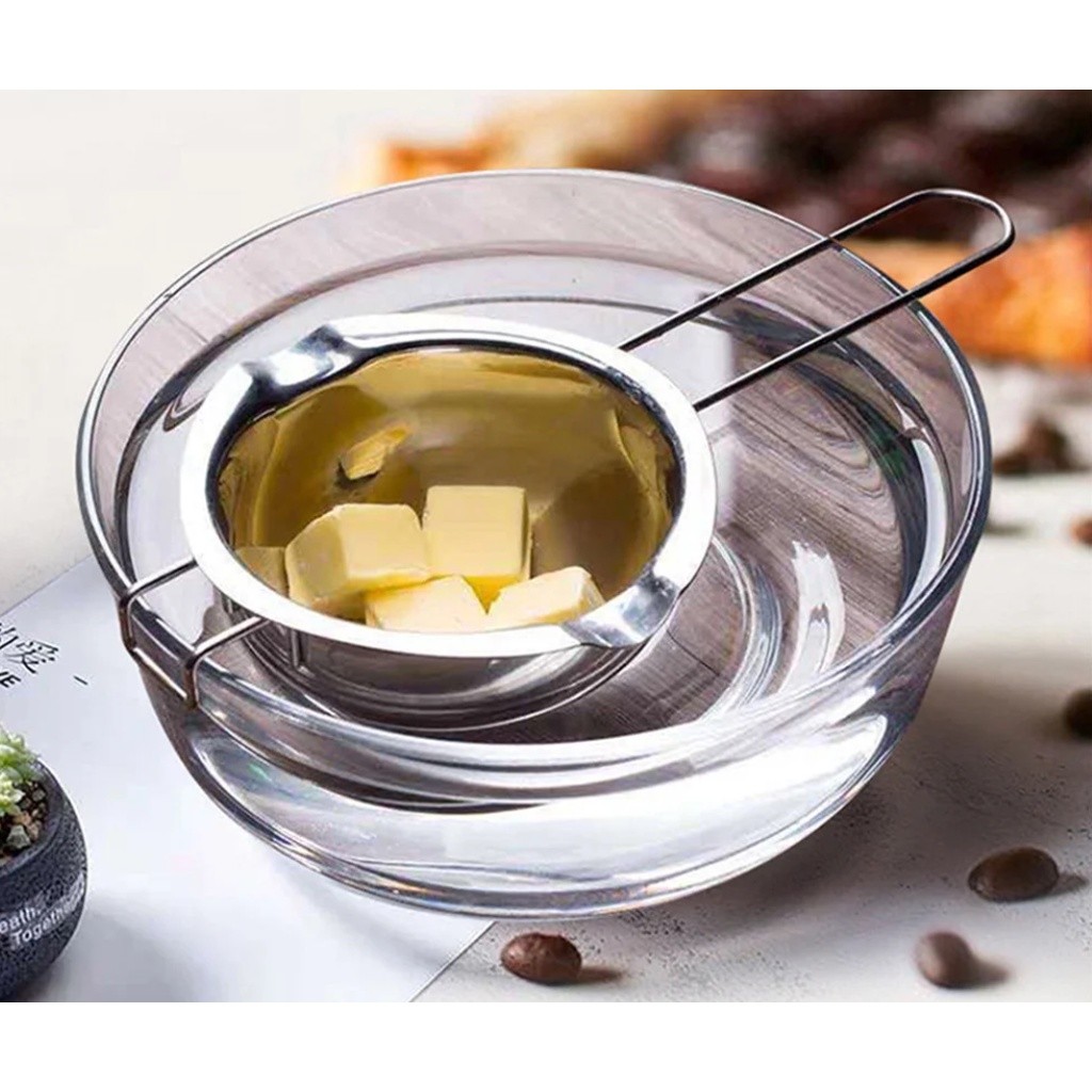 Wax Melting Pot Candle Soap Chocolate Butter Handmade Soap Tool Supplies for Durable Washable Reusable不锈钢隔水融化碗(2717L)