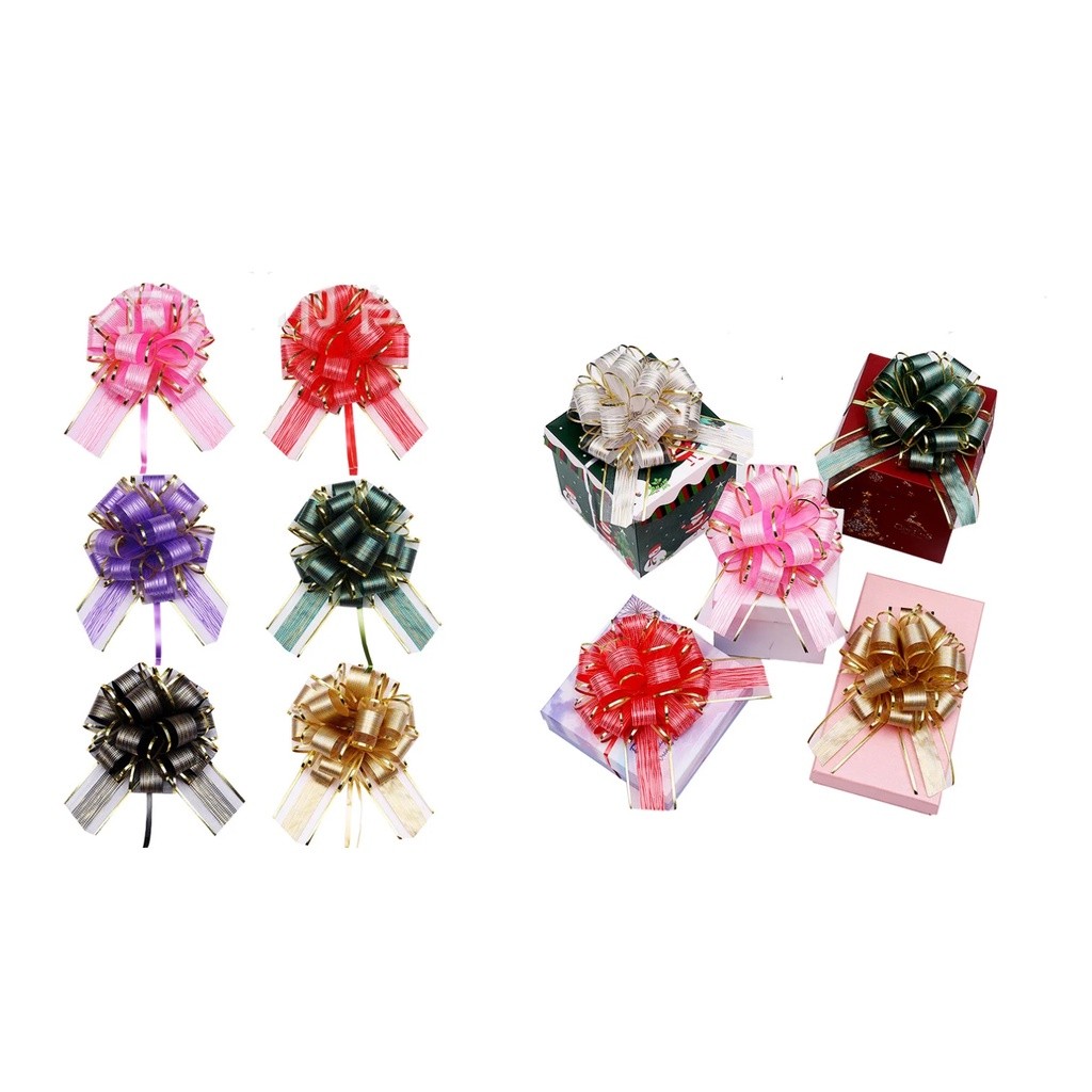 1pc Large Golden Pull Bow Tulle Ribbon Bows Wedding Party Cars Birthday Christmas Presents Gift Decoration(1872L) - Image 7