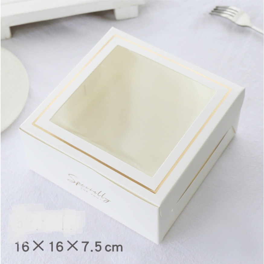 1pc 4inch Cake Boxes with Window, Brownie Boxes, Cardboard Food Boxes for Cupcakes Pastries Donuts by Gbateri蛋糕盒子(2401L) - Image 11