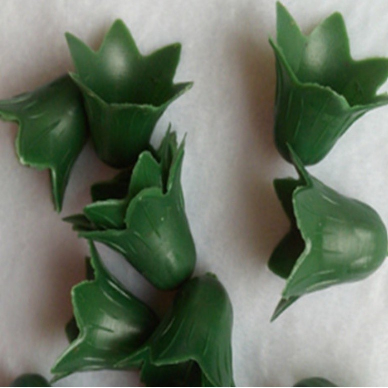 10pcs Rose paper rattan mesh flower material green leaf imitation No. 2 hand-made flower leaf receptacle calyx(1951L) - Image 9