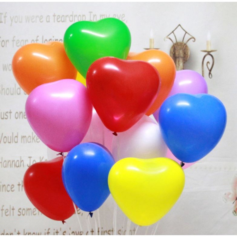 10pcs 12inch Heart Balloon Wedding Birthday Party Baby Shower Decoration Heart Balloon Anniversary(1441L) - Image 2
