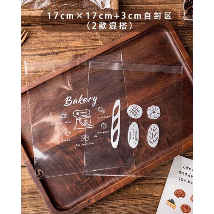 50pcs Bread Self Adhensive Plastic Bag For Baking Snack Donut Croissant Packaging Wedding 自封口烘焙包装 (1366L) - Image 9