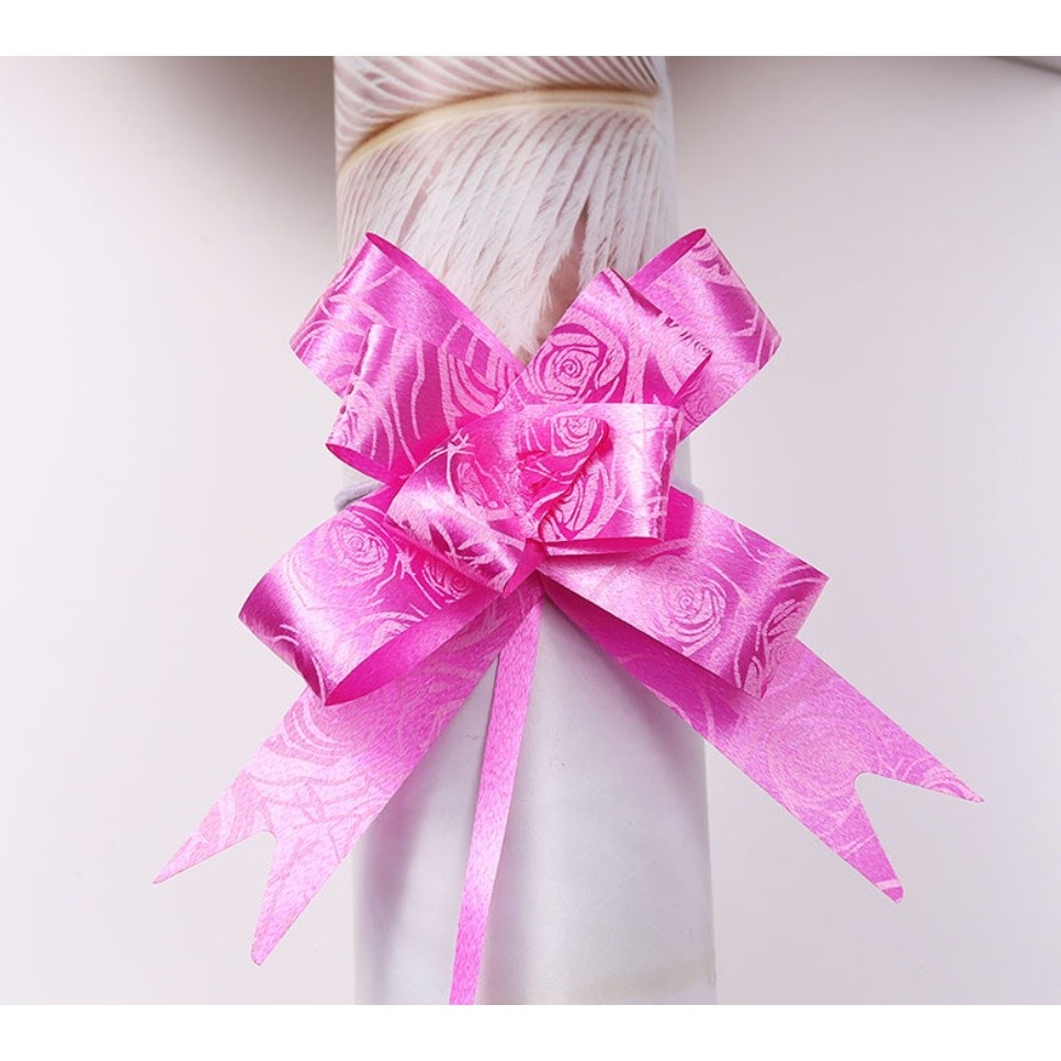 10PCS 1.8cm (Rose) Pull Bows Flower Ribbon For Wrapping Gift Decorate Wedding Car Party Christmas Birthday(1320L) - Image 13