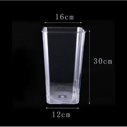 Transparent Square Circular PE Flower Basket potted Planter (2759L) - Image 11