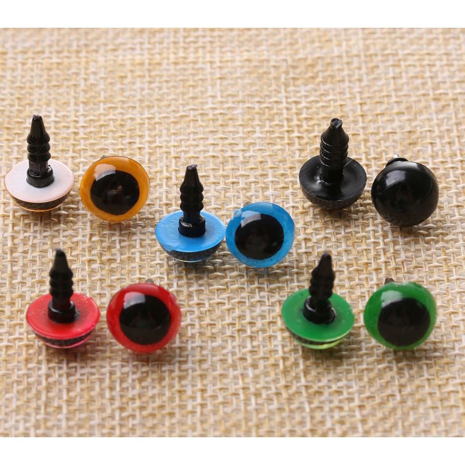 20pcs 8mm Plastic Safety Eyes for DIY Crafts Bear Animal Dolls Puppet Accessories Stuffed Toys Parts(1504L) - Image 3