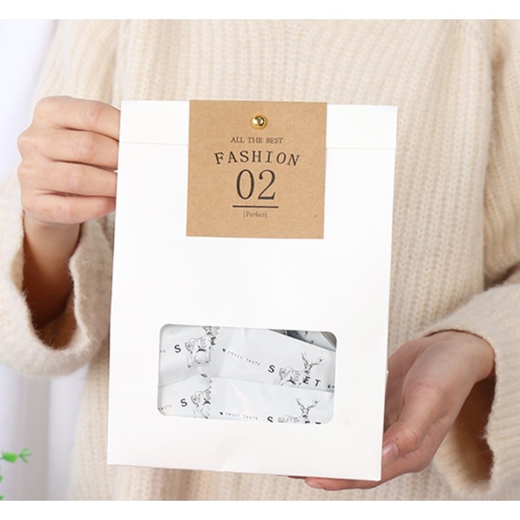 1pc Packaging Bags With Transparent Window Package Gifts Candy Cake For Wedding Birthday Party Kraft Paper开窗包装袋(2403L) - Image 18