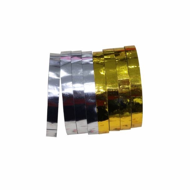 25/50m Gold Silver Foil Washi Tapes Laser Colors Glitter Slim Decorative Adhesive Masking Tape 亮绿胶带 (866L) - Image 6