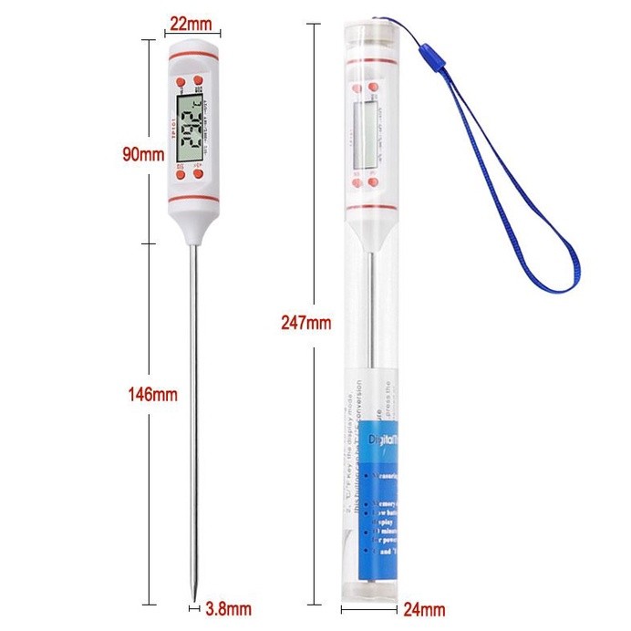 Digital Meat Thermometer Cooking Food Kitchen BBQ Probe Water Milk Oil Liquid Oven Digital Temperaure Sensor Mete(2365L) - Image 5