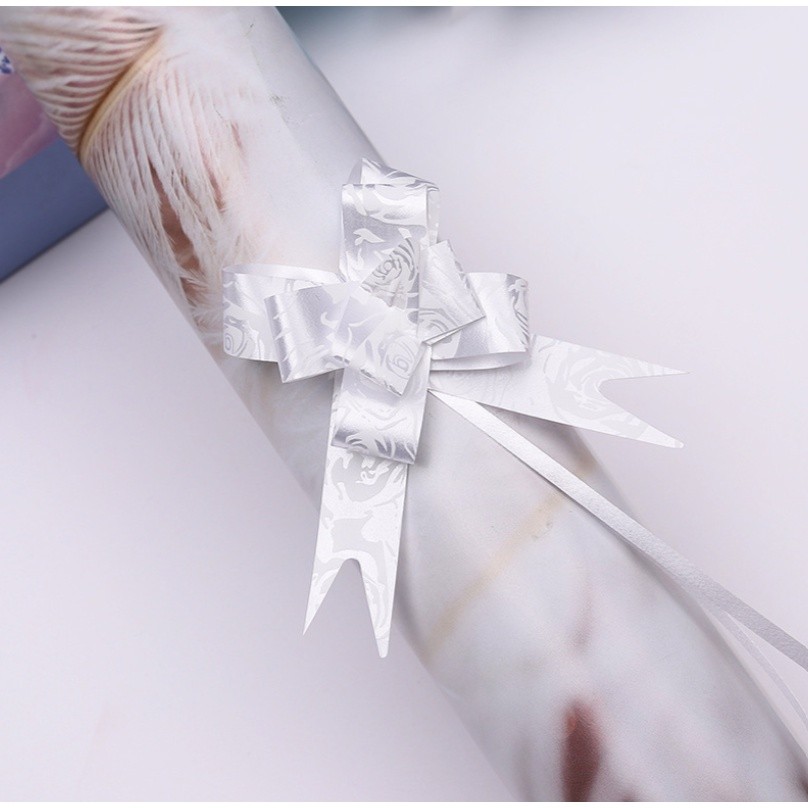 10pcs 12# Christmas Handmade DIY Pre Tied Satin Mini Ribbon (Rose) Gift Package Bow Wedding Crafts Accessories(227L) - Image 10