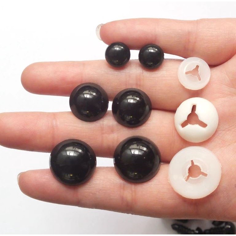 6/8/10/12mm DIY Black Plastic Safety Eyes Toy For Teddy Bear Doll Accessories Animal Making Craft (1458L) - Image 4