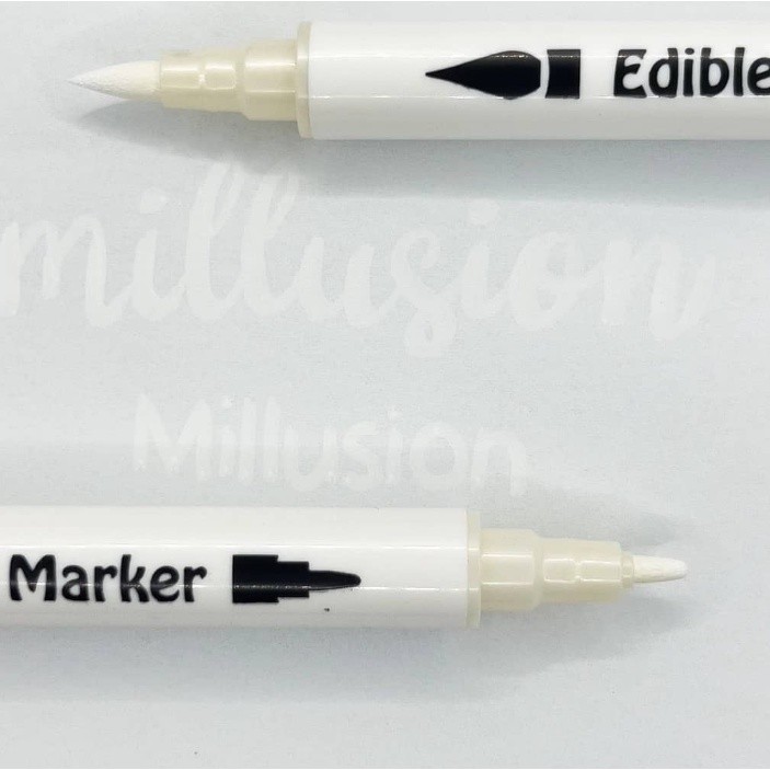 Millusion Edible Food Art Pen Cake Marker- Dual Nibs Edible Pen Cake Writing Halal Certified 烘焙食用色素笔(2614L) - Image 11