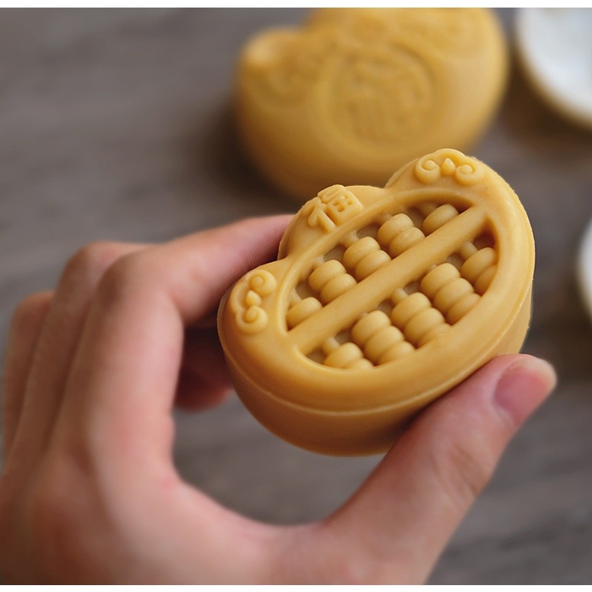 50g/75g DIY Baking Tool Mooncake Mold Cake Decoration ABC Hand-Pressure Multipurpose Kitchen Supplies金元宝月饼模具(2206L) - Image 8
