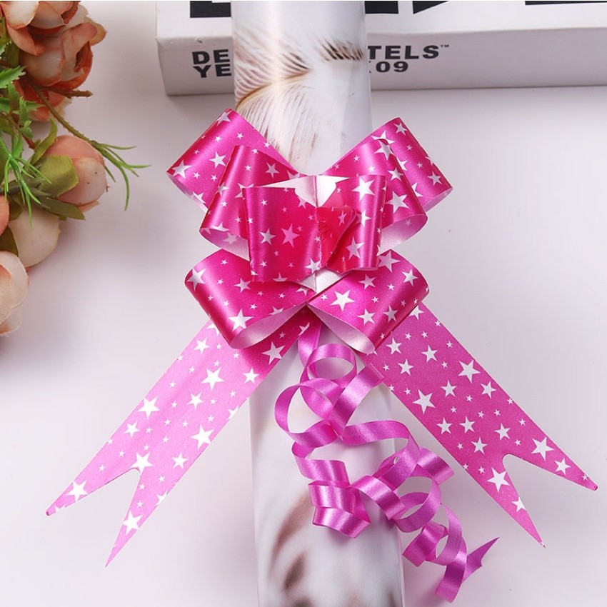 10pcs 30mm Medium Size (Star) Pull Flower Bow knot Pull Bow Gift Ribbons Flower Wrappers 蝴蝶结手拉花(2771L) - Image 10