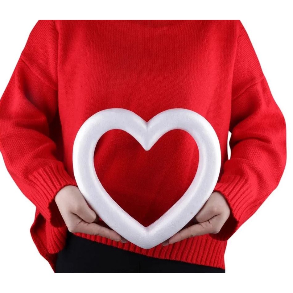 Wedding Valentine's Day Foam Ball White Hollow Heart Ornament Crafts Heart-shaped For DIY Christmas Party Decor(1870L) - Image 9