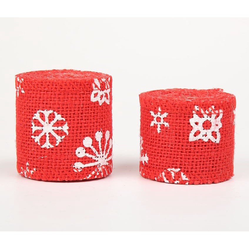 4cm 5cm Snowflake Deer Burlap Ribbon Christmas Tree Ornament Xmas Decor Home Wedding Party Decoration DIY(2491L) - Image 4