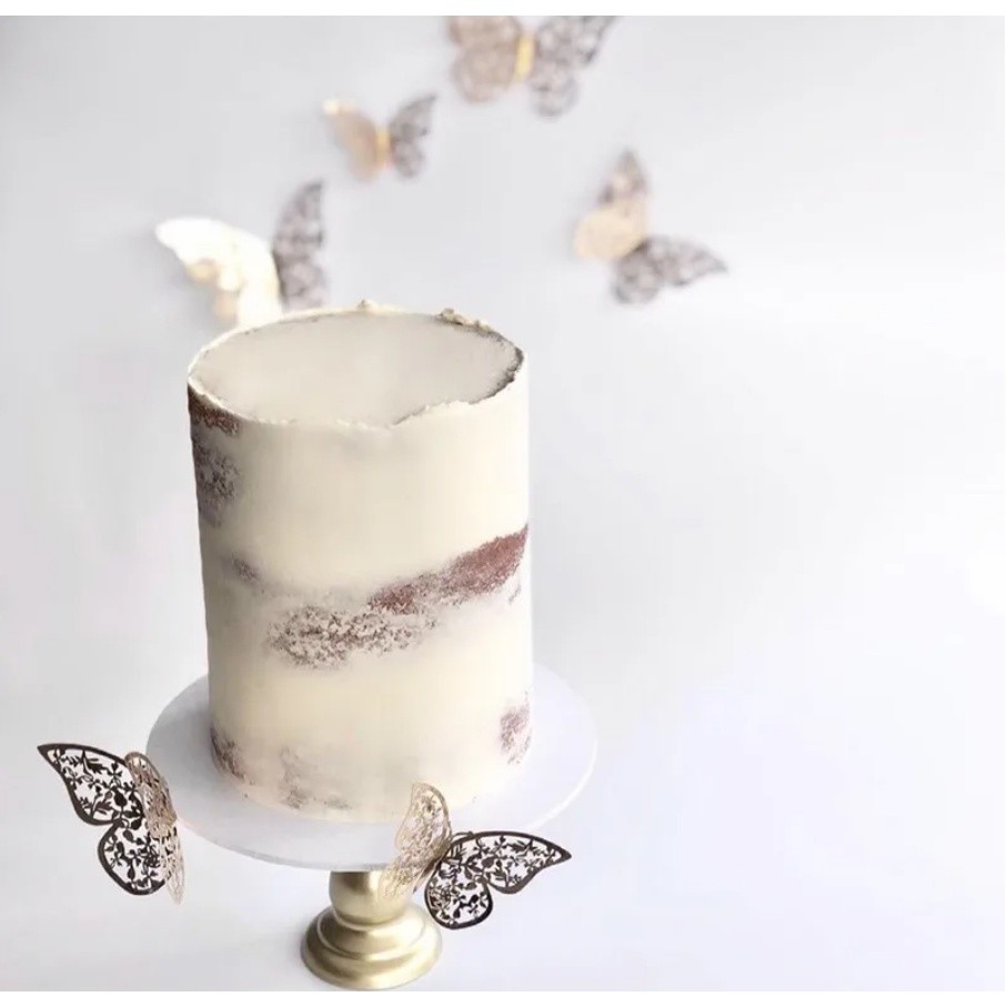 1set Wall Stickers 3D Hollow Rosegold Butterfly Decorative Sticker for Home Living Room Bedroom Kids Room双面蝴蝶(2558L) - Image 5