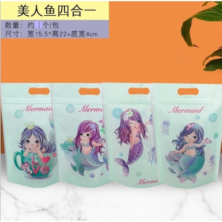 1pc Plastic Stand-Up Nougat Snow Flakes Zipper Ziplock Bag Food Packaging New Year Beef Biscuits Candy(1277L) - Image 11