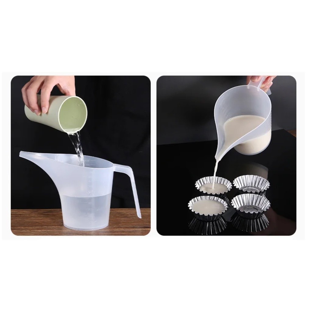 1pc 1000ML Tip Mouth Measuring Cups Plastic Graduated Funnel Pitcher Jug Long Spout Liquid 长嘴量杯带刻度厨房烘焙工具(2716L) - Image 6