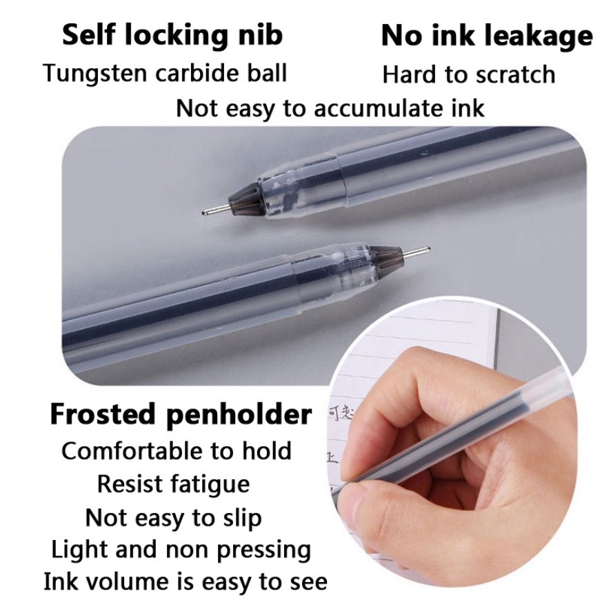 1pc 0.5mm Black Red Blue Gel Pens for Writing Office Accessories Stationery School Supplies Exam Signature 中性笔(2369L) - Image 5