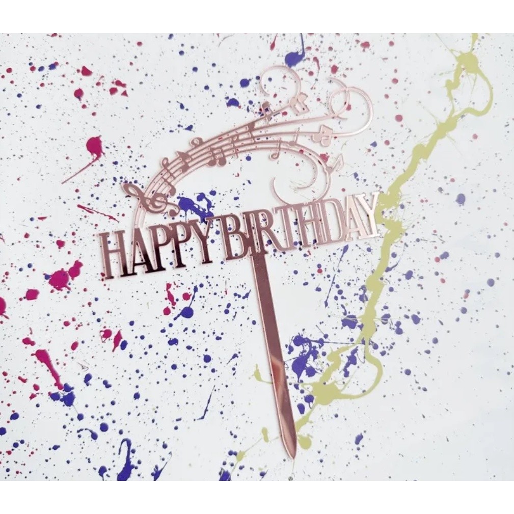 Tone Piano Acrylic Cake Insert New Music Note Acrylic Cake Gift Card Acrylic Party Decoration Supplies(1630L) - Image 9