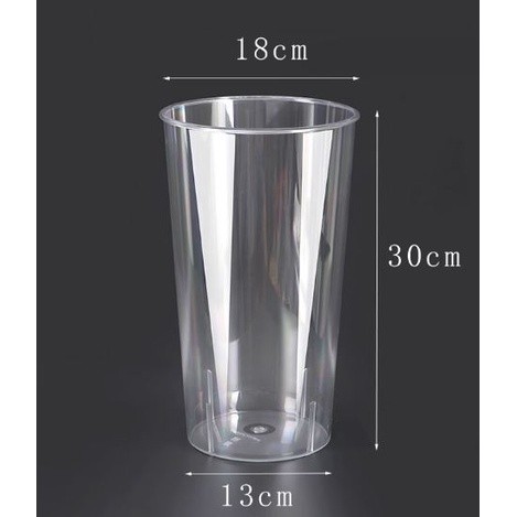Transparent Square Circular PE Flower Basket potted Planter (2759L) - Image 14