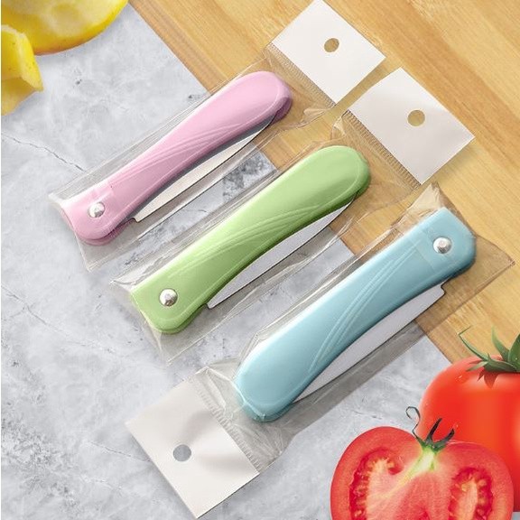 Pocket Paring Peel Folding Knife Peeler Vegetable Kitchen Fruit Zirconia Cutlery Cutter (2473L) - Image 4