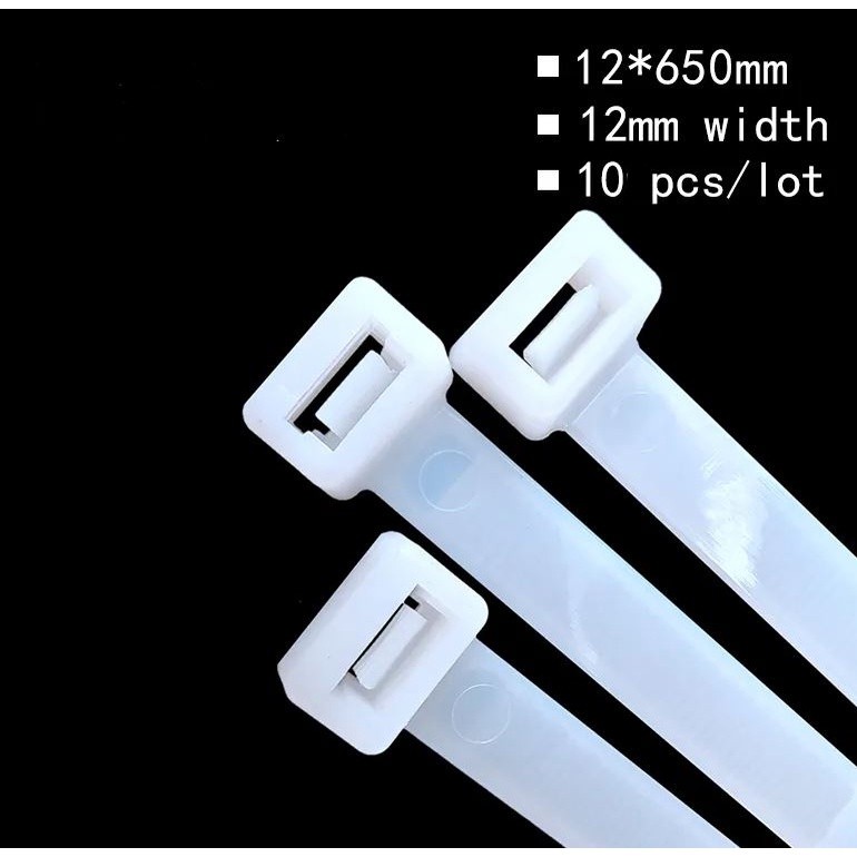 150/200/250/350/450/500/550/600/650mm Self-locking Nylon Cable Ties Plastic Zip Tie Wire Binding Wrap Straps (1954L) - Image 14