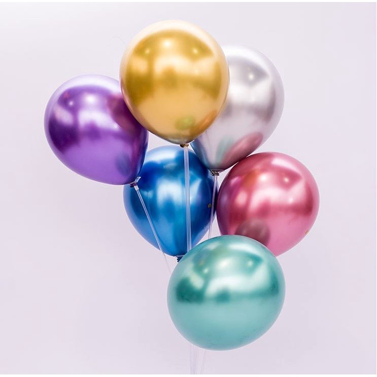 100Pcs 10 Inch Metallic Latex Balloons Thick Chrome Glossy Metal Pearl Balloon Globos for Party(1406L) - Image 5