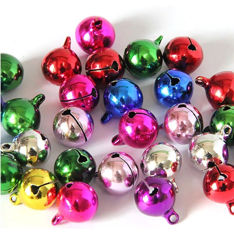 6/10/12/14mm Colorful Metal Jingle Bells Loose Beads Festival Party Decoration/Pet Christmas Tree DIY Crafts(1501L) - Image 4
