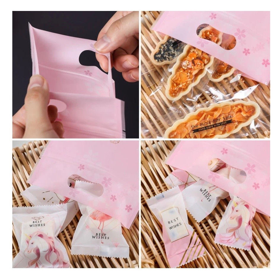 1pc Plastic Stand-Up Nougat Snow Flakes Zipper Ziplock Bag Food Packaging New Year Beef Biscuits Candy(1277L) - Image 7