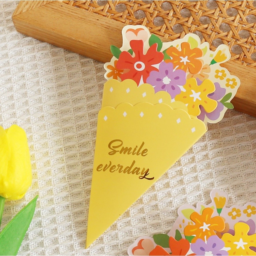 1pc Creative Festival Greeting Card Thank You Teacher Days Gratitude Blessing Card Gift Message Card花束鲜花贺卡(2404L) - Image 12