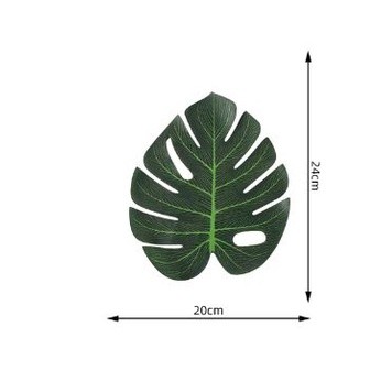 Tropical Palm Artificial Silk Leaves Monstera Leaf Bouquets DIY Home Wedding Party Decor Fake Plants (2604L) - Image 13