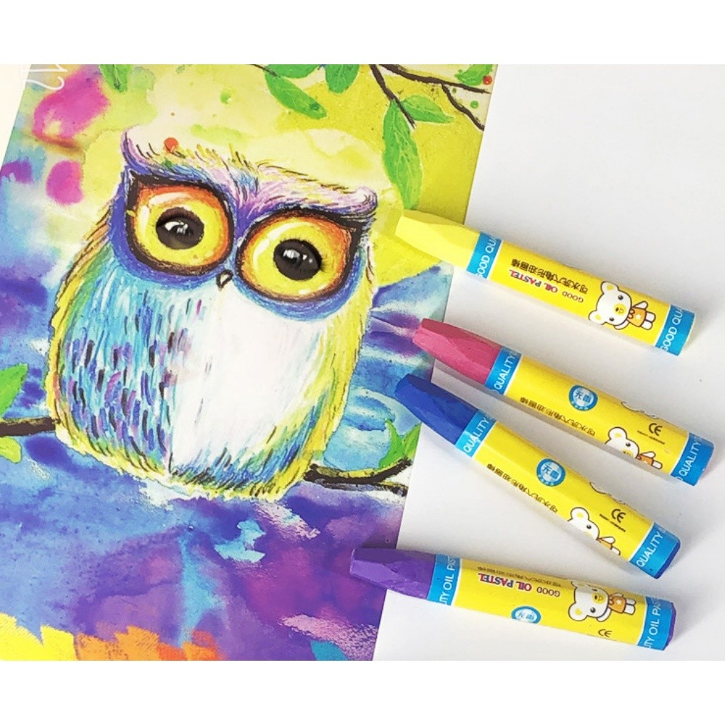 Creative Cartoon 12/18/24/36pcs Colors Non-Toxic Crayon Oil Pastel Painting Stick Kids Student Pencils 油画蜡笔(2391L) - Image 5
