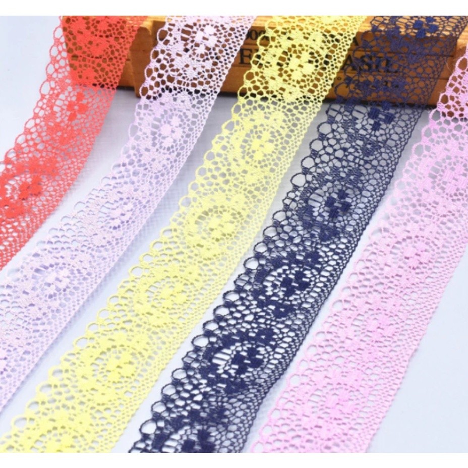 1yard 3.7cm high quality White lace ribbon/width 37mm, diy clothing, dress, jewelry and other accessories 镂空蕾丝花边 (475L) - Image 3