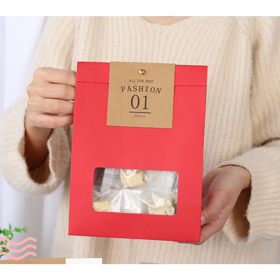 1pc Packaging Bags With Transparent Window Package Gifts Candy Cake For Wedding Birthday Party Kraft Paper开窗包装袋(2403L) - Image 14
