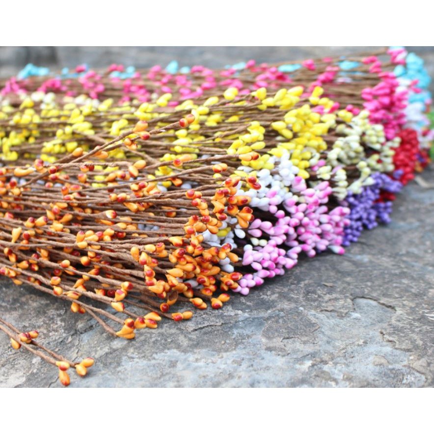 1pc 40cm Rattan Artificial Flower Wreath Small Berry Seed Berry Garland for DIY Banquet Wedding Party(857L) - Image 3