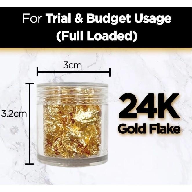Millusion 24K Edible Gold Silver Flake Leaf Cake Decoration Baking Decoration Cake Kek Food Deco Kek Hiasan食用装饰金箔(2619L) - Image 8