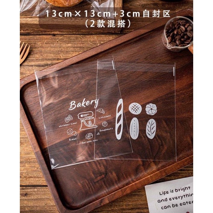 50pcs Bread Self Adhensive Plastic Bag For Baking Snack Donut Croissant Packaging Wedding 自封口烘焙包装 (1366L) - Image 8