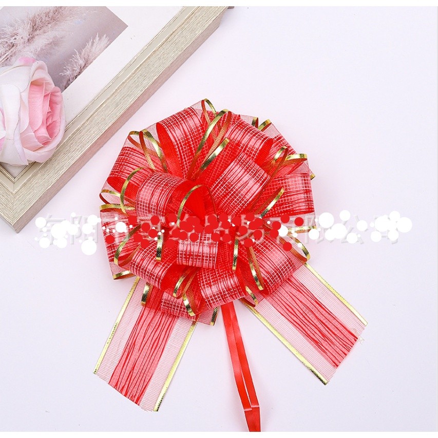 1pc Large Golden Pull Bow Tulle Ribbon Bows Wedding Party Cars Birthday Christmas Presents Gift Decoration(1872L) - Image 17