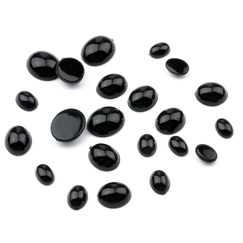 10/12/14/20mm Oval Flat Black Safety Nose Plastic Eyes For Teddy Bear Stuffed Toys Animal Scrapbooking Puppet(1510L) - Image 8
