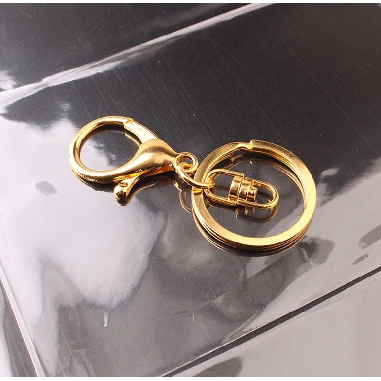 1pc 30mm Multiple Colors Key Chains Rings Round Golden Gold-Plate Hook Lobster Clasp Keychain(1456L) - Image 5