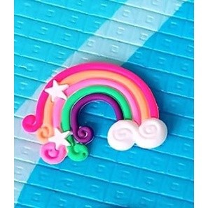 Mini Cute Rainbow/beauty girl taking balloon Cake Topper Unicorn Birthday Party Supplies Gift Rainbow Cake Topper(1251L) - Image 16
